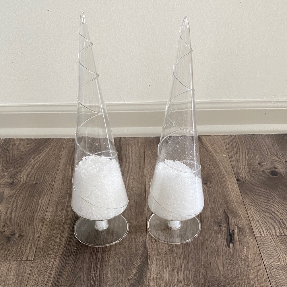 Elegant Clear and White Decorative Trees